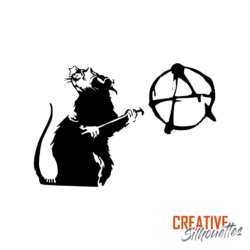 Banksy Anarchy Rat Stencil - Image 3