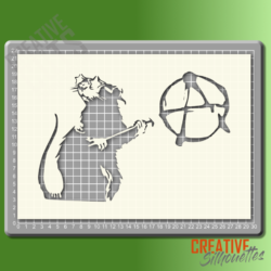 Banksy Anarchy Rat Stencil