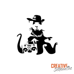 Banksy Music Rat Stencil - Image 3