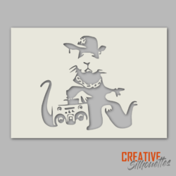 Banksy Music Rat Stencil - Image 2