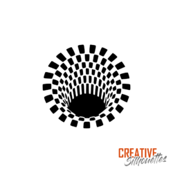 optical illusion Stencil Image