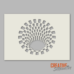 optical illusion Stencil Image