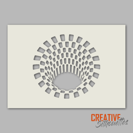 optical illusion Stencil Image
