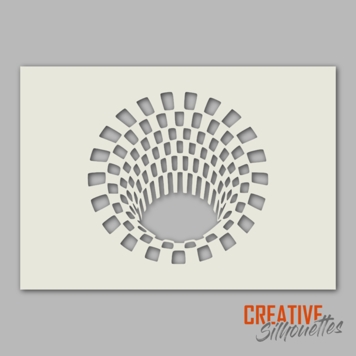 optical illusion Stencil Image