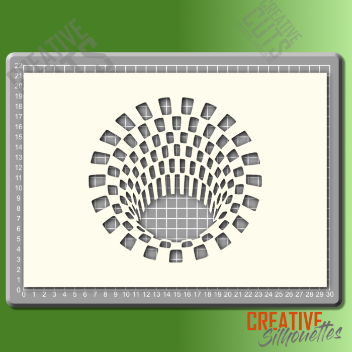 optical illusion stencil image